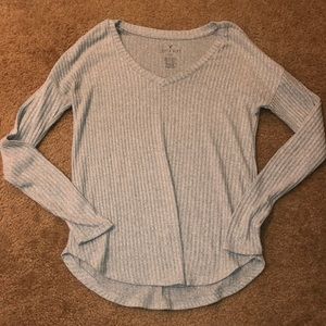american eagle green ribbed long sleeve